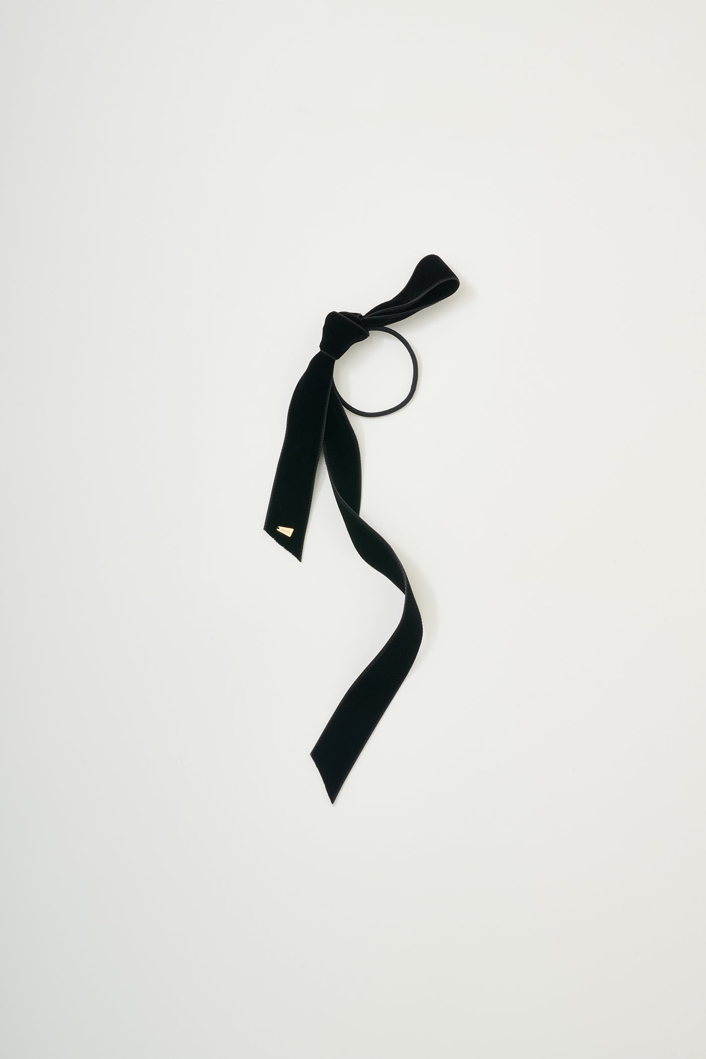 Velour Long Side Ribbon Hair Tie